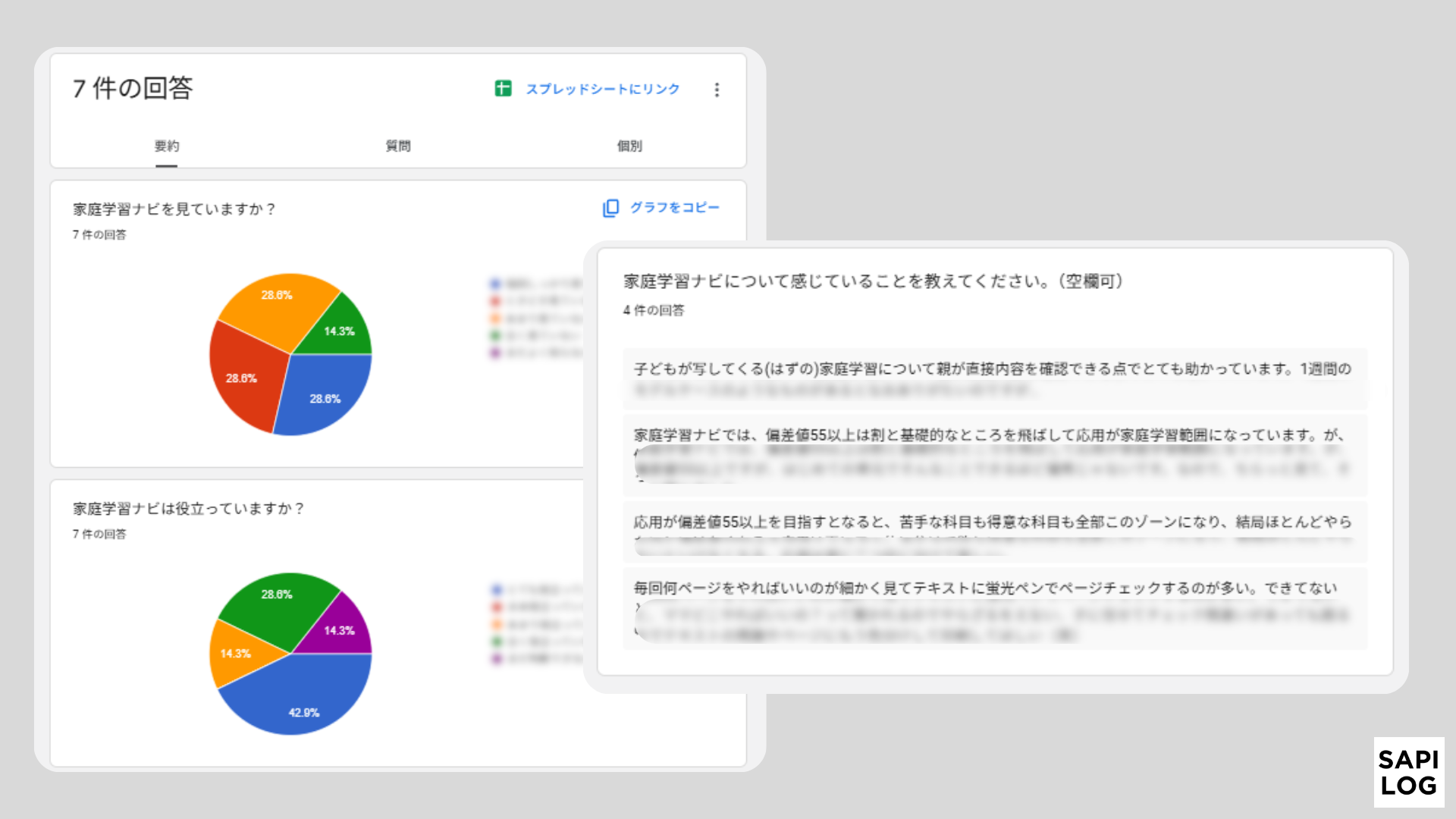 アンケートのご回答ありがとうございます（家庭学習ナビ）